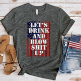 Women's Independence Day T Shirt round Neck Short Sleeve T-shirt Women's Top