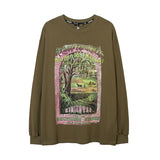 Men Long Sleeve Shirt Loose Long Sleeve T-shirt Men's Ins Sweater