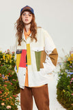 Unisex Jacket Autumn Color Contrast Patchwork Coat