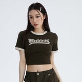 Women T-shirt Printed Short-Sleeved T-shirt Girls' Summer round Neck