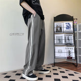 Men Sweatpants Ice Silk Pants Men's Stitching Sports Pants Loose