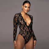 Women Jumpsuit Long Sleeve Tight Pure Desire Jumpsuit Top