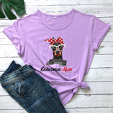 Colored Bandana Doberman Mom T-shirt Cute Dog Mom Gift