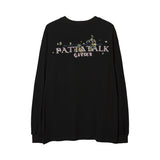 Men Long Sleeve Shirt T-shirt Long Sleeve Floral Print Loose Hiphop Bottoming Shirt for Men and Women