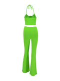 Women Co-Ord Set Women's Midriff-Baring Top Suit Two-Piece Set