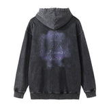 Men Hoodie Printed Hoodie Men's Loose Distressed Handmade