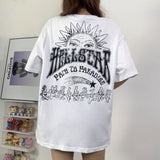 HS T Shirt Color Spiral Print Casual Loose