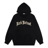 Men Hoodie Letter Personality Printed Hoodie Men's Vibe Loose Pullover Hoodie