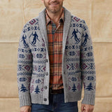 Men Sweater Fall Winter Men Lapel Long Sleeve Sweater Casual Sweater