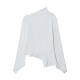 Women Long Sleeve T-Shirt Long Sleeve T-shirt Women's Autumn Design Slant Shoulder Short Base