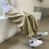 Men Sweatpants Men's Spring and Autumn Straight Casual Pants Wide Leg Track Pants