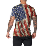 National Flag Day T Shirts Summer Independence Day Printed T-shirt Men