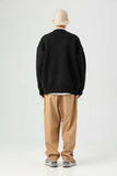 Unisex Sweater Autumn Affixed Cloth Embroidered Cardigan Sweater
