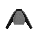 Women Sweater Splicing Knitwear Women's Autumn Leisure Long Sleeve