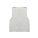 Women Vest Printed Short Vest Girls Summer Casual Sleeveless Top