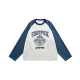 Unisex Jacket Autumn Raglan Sleeve Patchwork Sweater