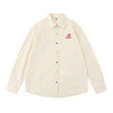 Men Long Sleeved T Shirt Embroidered Long Sleeve Shirt Boys All-Matching Casual Ruffle Handsome Loose Spring and Autumn