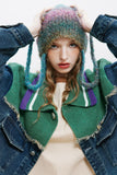 Unisex Jacket Autumn Knitted Stitching Denim Jacket Women's Clothing