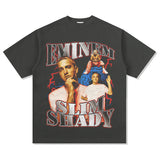 Detroit Eminem T Shirt Washed Old Eminem Print T Shirt
