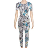Women Jumpsuit Fall Women's Clothing Digital Printing Sports One-Piece Trousers