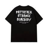 Men T Shirt Three-Dimensional Graffiti Letter Short-Sleeved T-shirt Men and Women Retro Couple