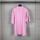 Men T-shirts Embroidery Old Short Sleeve T-Shirt Loose Casual