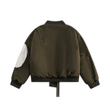Unisex Jacket Winter Irregular Color Matching Flight Suit