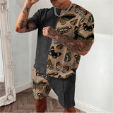 Men Co-Ords Men's Short-Sleeved Printed T-shirt Men's Summer