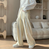 Men Sweatpants Men's Summer High Waist Straight-Leg Shorts Drape Casual