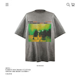 American vintage street T-shirt pure cotton retro men's and women's summer loose