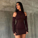 Women Desses round Neck Sweaters Dress
