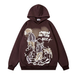 Men Hoodie Character Printed Hoodie Men's Casual Long-Sleeved Pullover Sports Hoodie Autumn and Winter