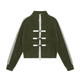 Women Sweater Stand Collar Sweater Women's Short Autumn and Winter Knitwear Coat