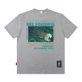 Men T Shirt Spring Summer Chinese Style Text Printed Short Sleeve T-shirt Men and Women Street