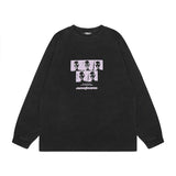 Men Long Sleeve Shirt Washed Long Sleeve Bottoming T-shirt Men and Women Oversize