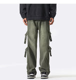 Men Sweatpants Overalls Men's Spring and Summer Loose Straight Casual Pants Trendy