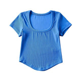 Women T-Shirt Short-Sleeved T-shirt Women's Summer Tight Top