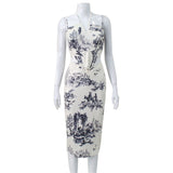 Women Co-Ord Set Skirt Two-Piece Retro Printed Fashion