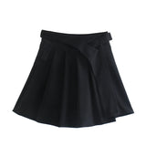 Women Skirt Fall Ins Lapel Shirt Skirt Outfit