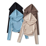 Women T-Shirt Casual Hooded Bottoming T-shirt Fall Women's Clothing Long Sleeve