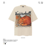 American vintage street T-shirt vintage cotton season boys loose