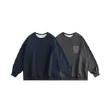 Unisex Hoodie Retro Crew Neck Pullover Sweater Coat Men and Women