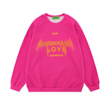 Men Hoodie Print Letter Pullover Sweatshirt Male Loose Casual Long Sleeves