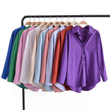 Women T-shirt Fall Women's Clothing Casual Solid Color Long Sleeve Shirt