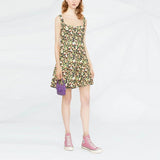 Women Desses Sling Dress Printed Short Skirt