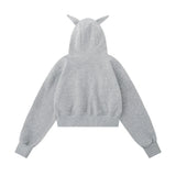 Women Hoodie Hooded Short Sweater Women's Casual Sports Autumn