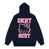 Men Hoodie Cartoon Animal Cat Printing Sweater Coat