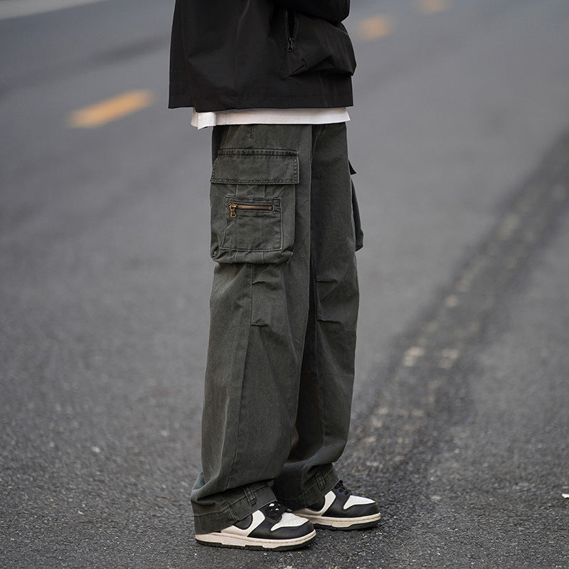 Men Sweatpants Men Spring and Autumn Fashion Brand Baggy Straight Trousers Casual