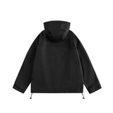 Unisex Jacket Autumn Washed Hooded Jacket Women