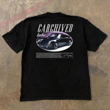 y2k Street vintage animated alphabet print short sleeve